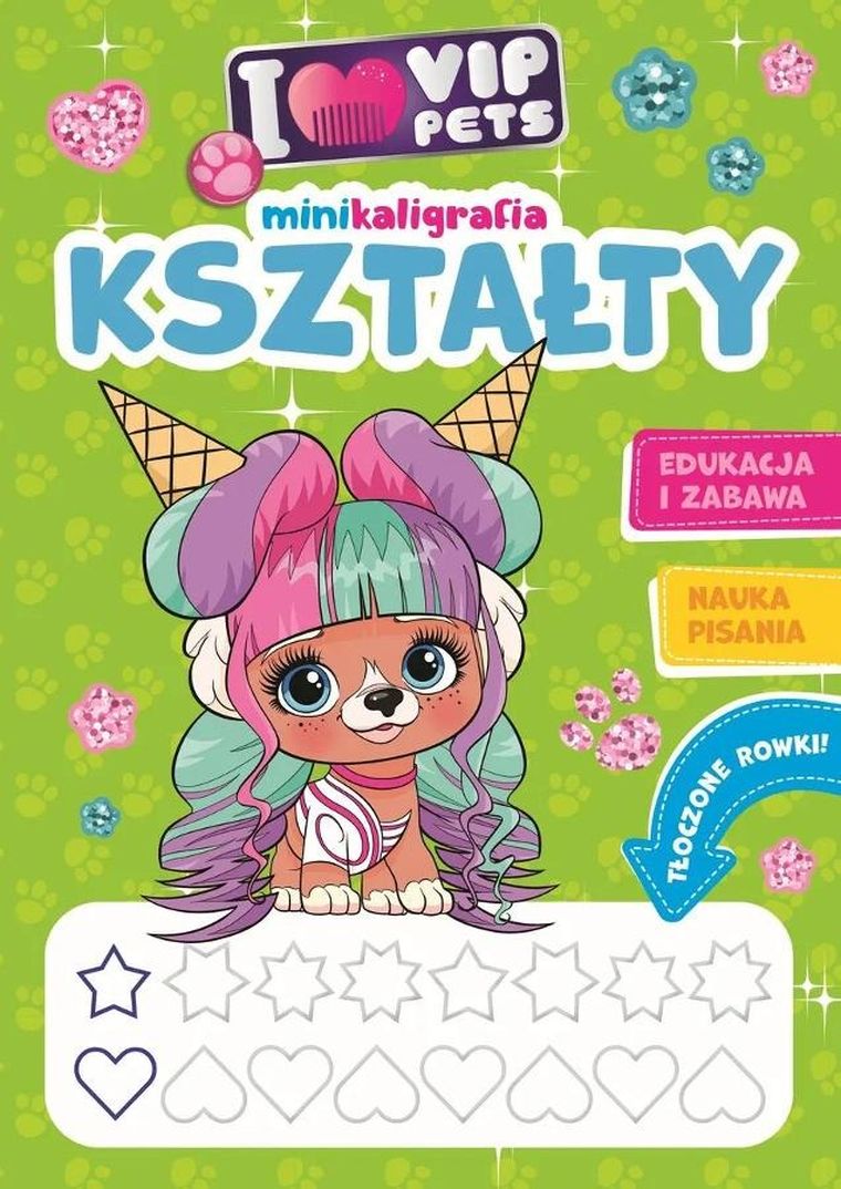I love VIP Pets. Minikaligrafia. Kształty