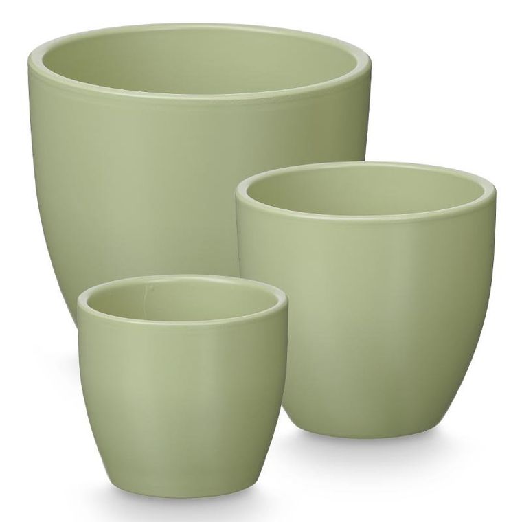 IberGarden, zestaw okrągłych doniczek, średnica 14, 17, 22 cm