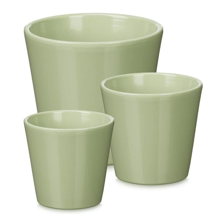 IberGarden, zestaw stożkowych doniczek, średnica 14, 17, 22 cm