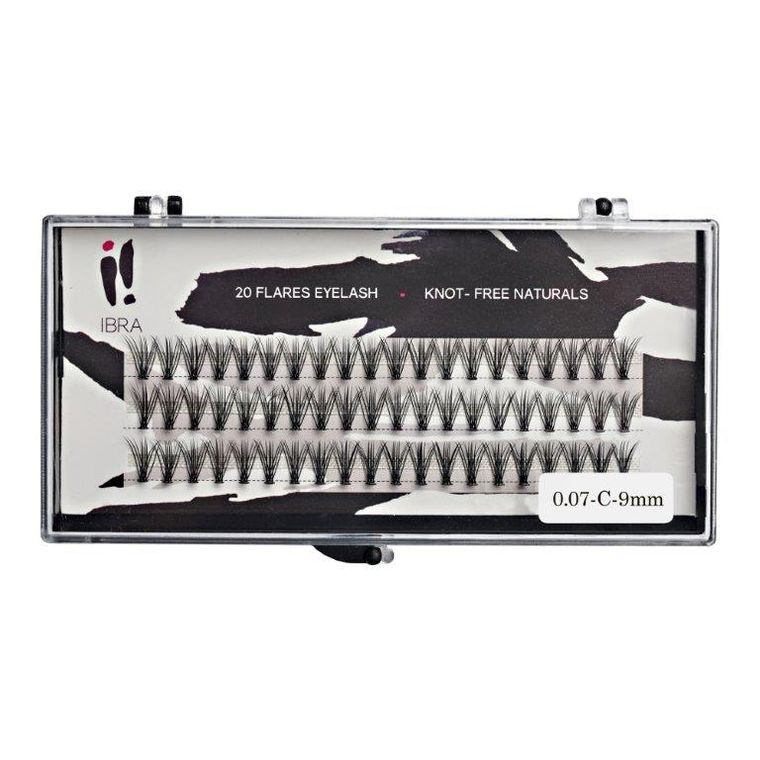 Ibra, kępki rzęs Double, 0.07-C-9 mm