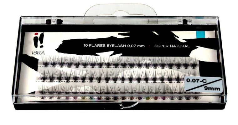 Ibra, kępki rzęs Super Natural, 0.07-C-9 mm