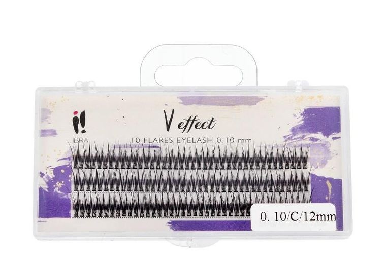 Ibra, kępki rzęs, V effect, 0,10 C, 12 mm