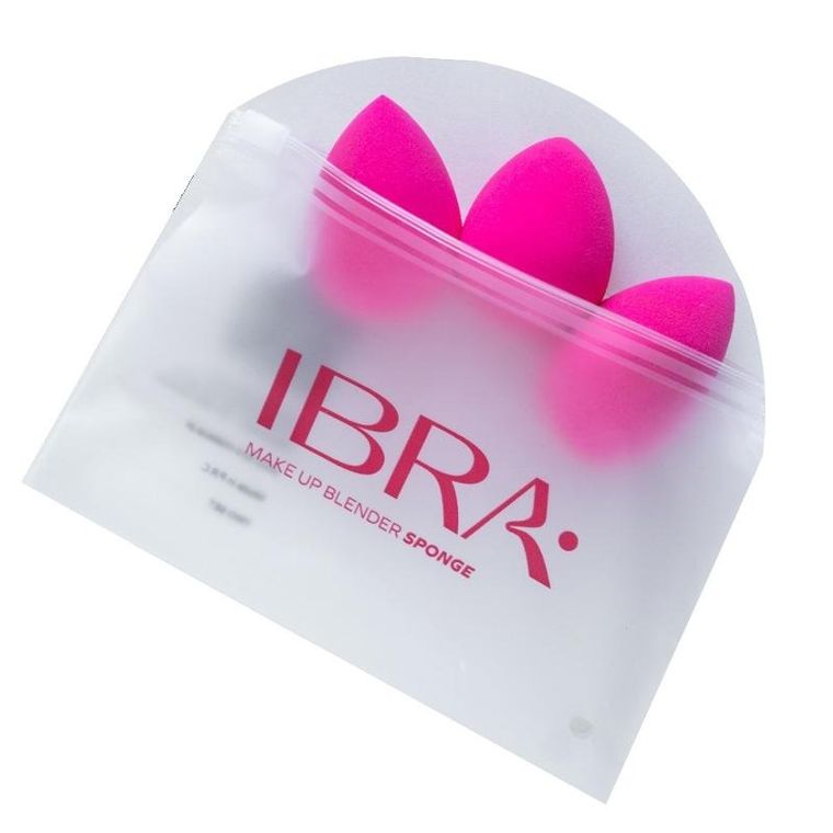 Ibra, Makeup Blender Sponge, gąbeczka do makijażu, różowa, 3 szt.