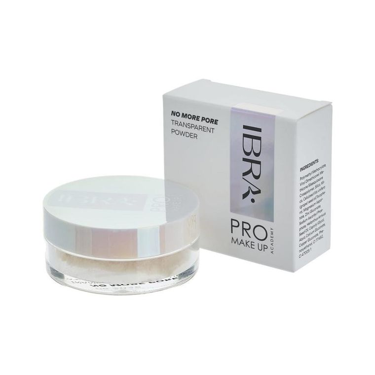 Ibra, No More Pore, sypki puder transparentny, 5g