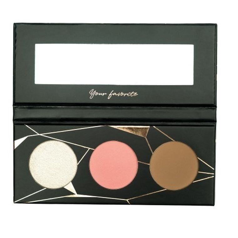 Ibra paleta do konturowania twarzy contour kit (róż,bronzer,rozświetlacz) 1szt.
