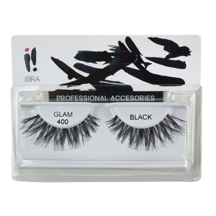Ibra, para sztucznych rzęs na pasku Glam, 400 Black