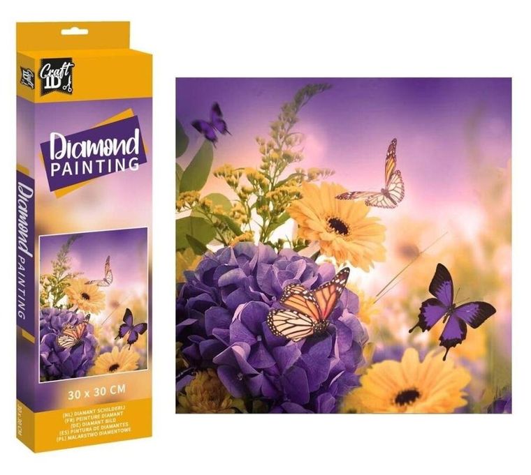 Icom, diametowy obraz, Kwiaty, 30-30 cm