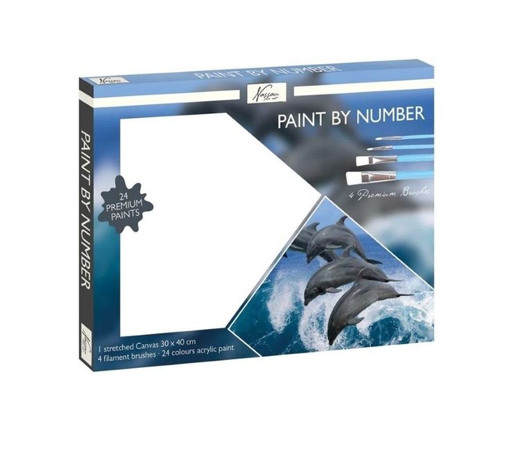 Icom, malowanie po numerach, Dolphin, 30-40 cm