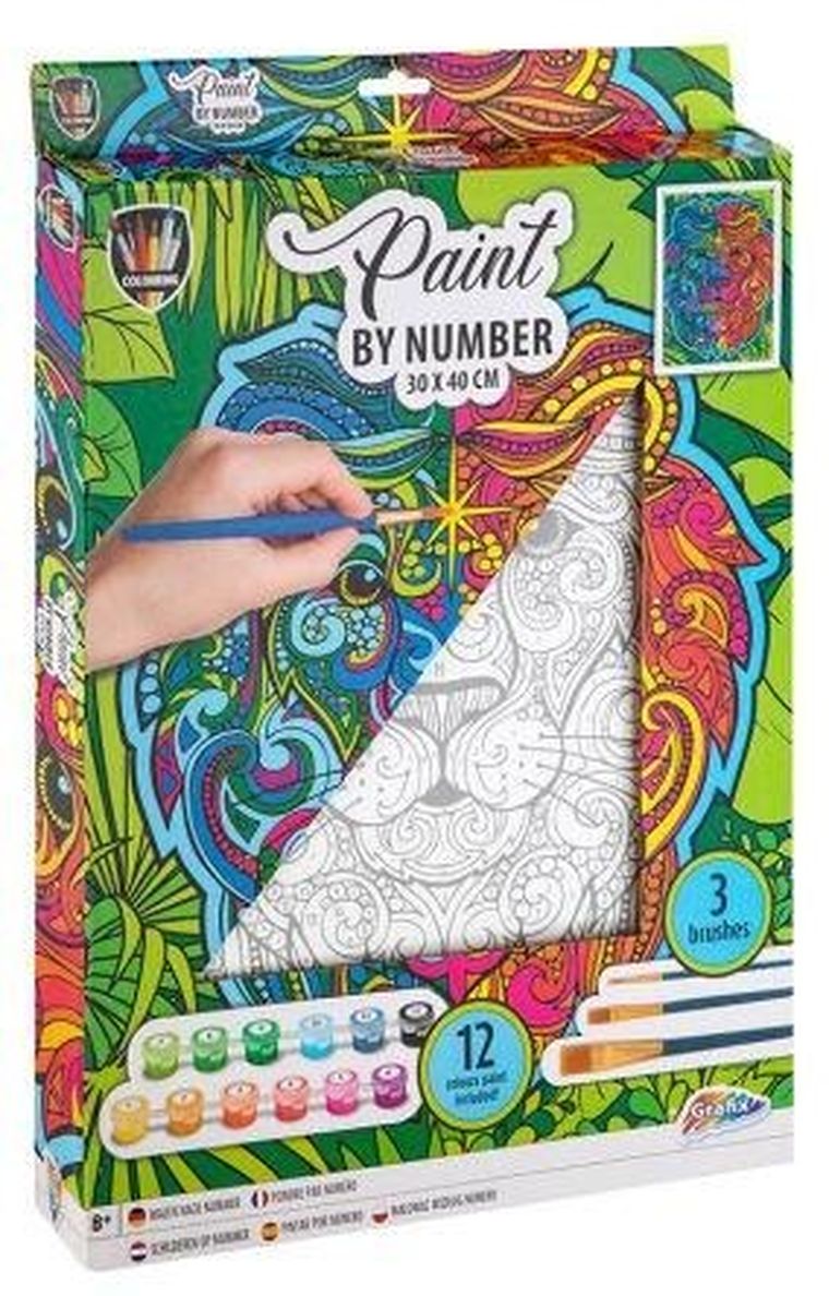 Icom, malowanie po numerach, Lew