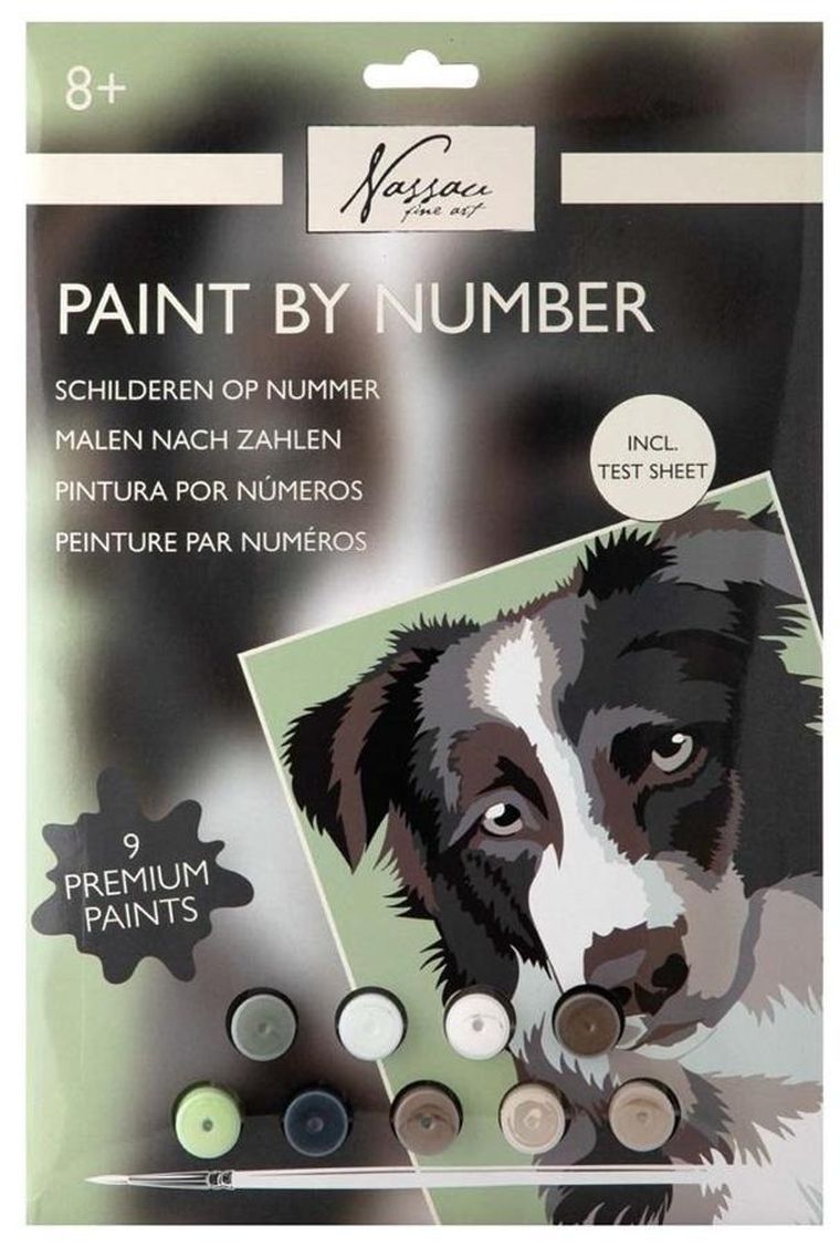 Icom, malowanie po numerach, Pies