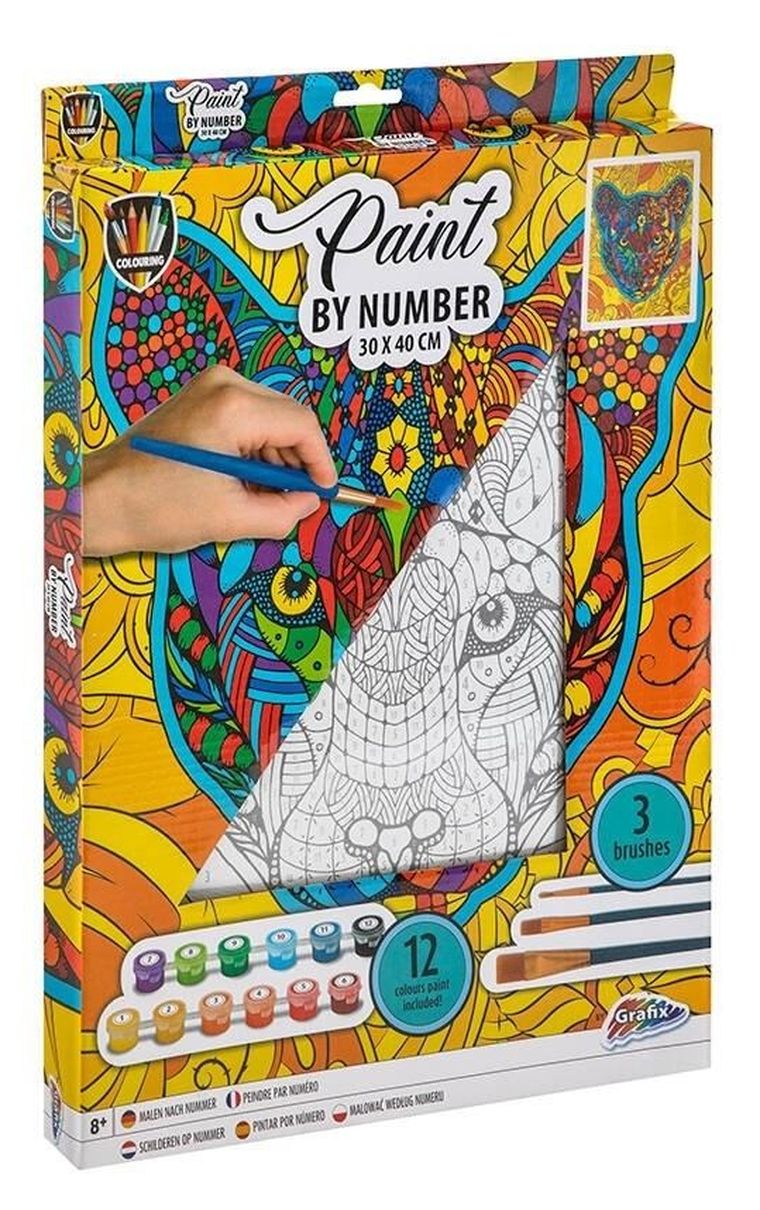 Icom, malowanie po numerach, Tygrysek, 30-40 cm