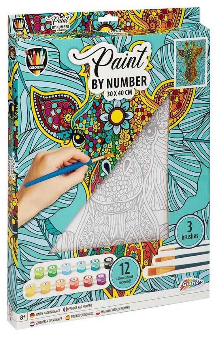 Icom, malowanie po numerach, Żyrafa, 30-40