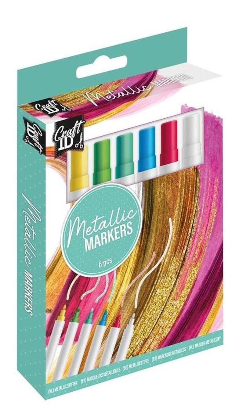 Icom, markery metaliczne, 6 kolorów