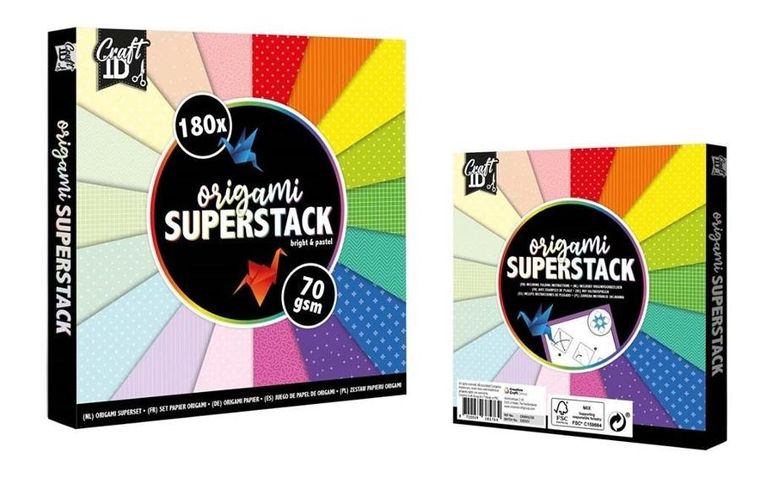 Icom, papier kolorowy do składania, 180 arkuszy, 15-15 cm