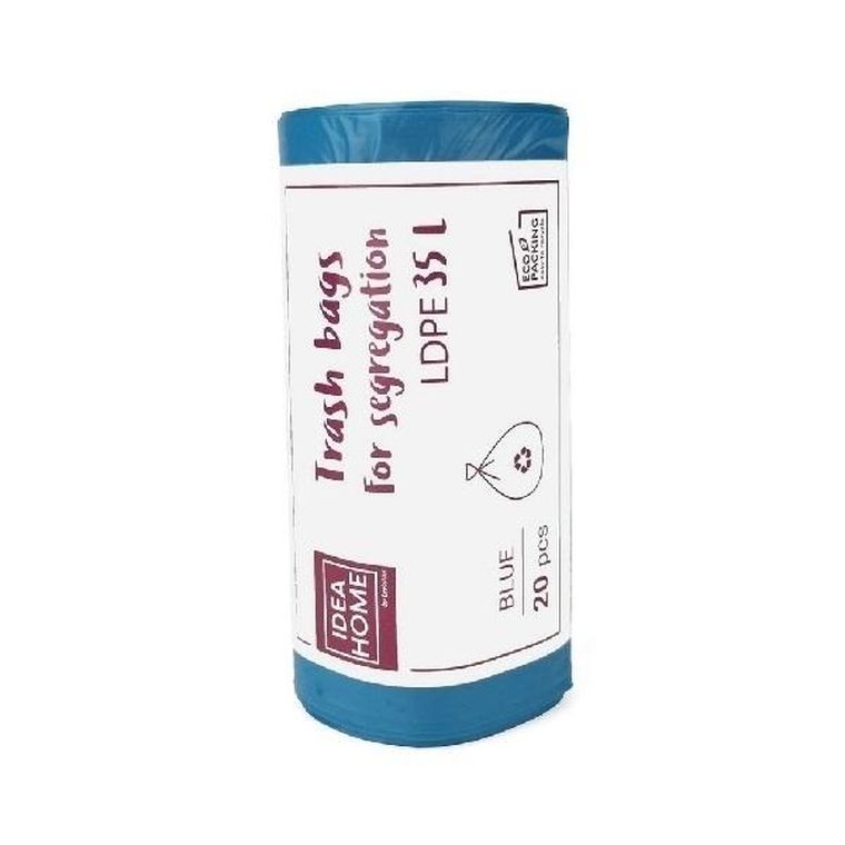 Idea, worki na śmieci, niebieskie, 35l, 20 szt.