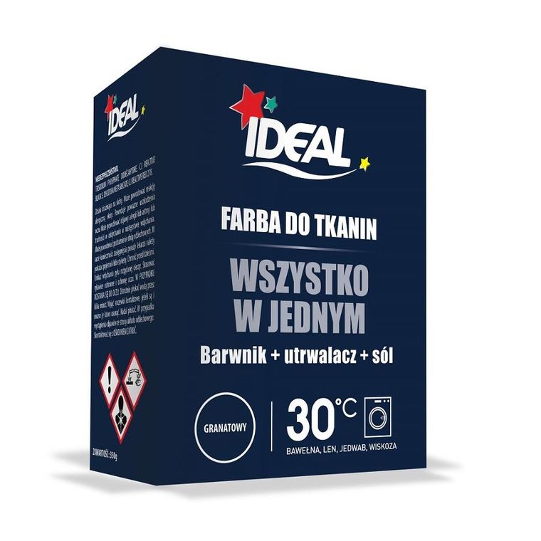 IDEAL, All in One, barwnik do tkanin, granatowy, 350g