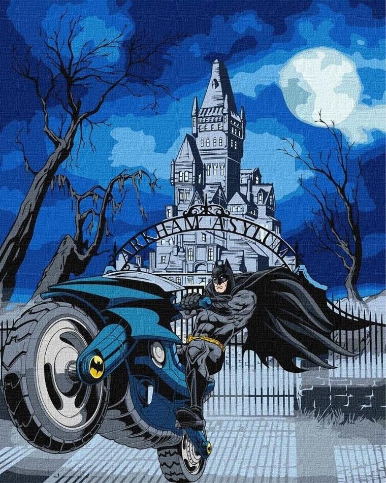Ideyka, Batman, Batcycle metal... malowanie po numerach