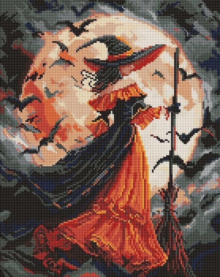 Ideyka, diamentowa mozaika, Czarownica, 40-50 cm