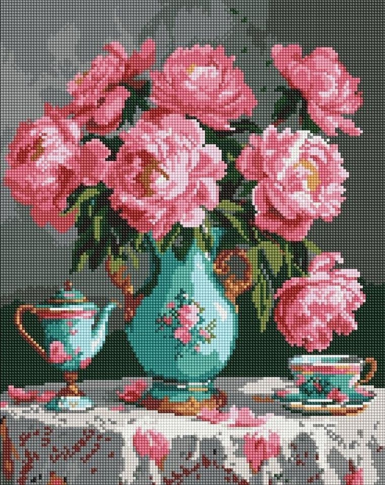 Ideyka, diamentowa mozaika, Delikatne kolory, 40-50 cm