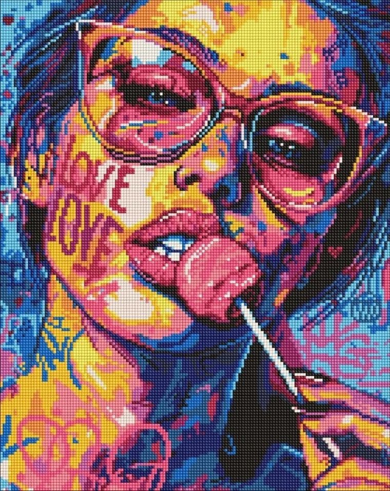 Ideyka, diamentowa mozaika, Dziewczyna z cukierkiem 40-50