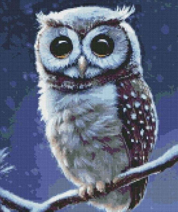 Ideyka, diamentowa mozaika, Leśna sowa, 40-50 cm
