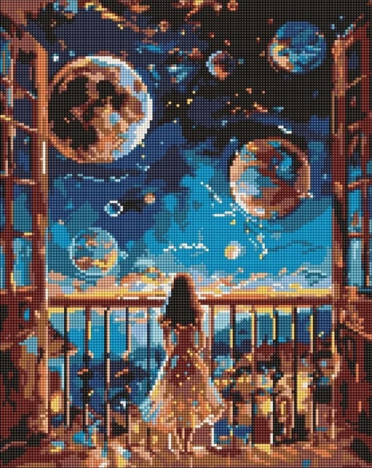 Ideyka, diamentowa mozaika, Marzycielska noc, 40-50 cm