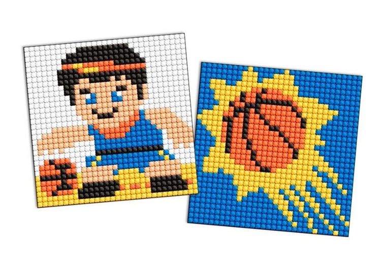 Ideyka, diamentowa mozaika na naklejce, Koszykówka