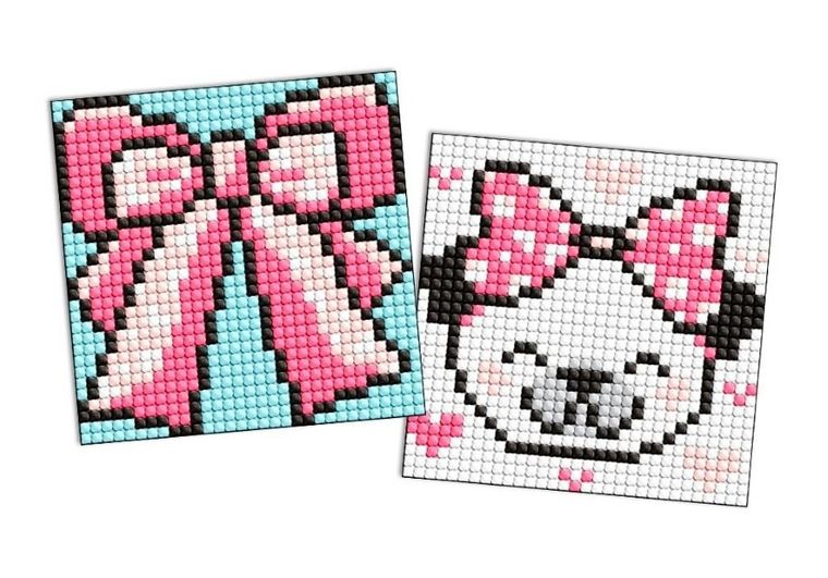 Ideyka, diamentowa mozaika na naklejce, Muszka, 9-9 cm