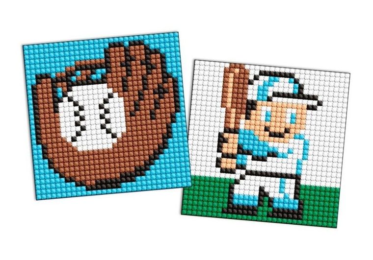 Ideyka, diamentowa mozaika na naklejce, Sport Baseball