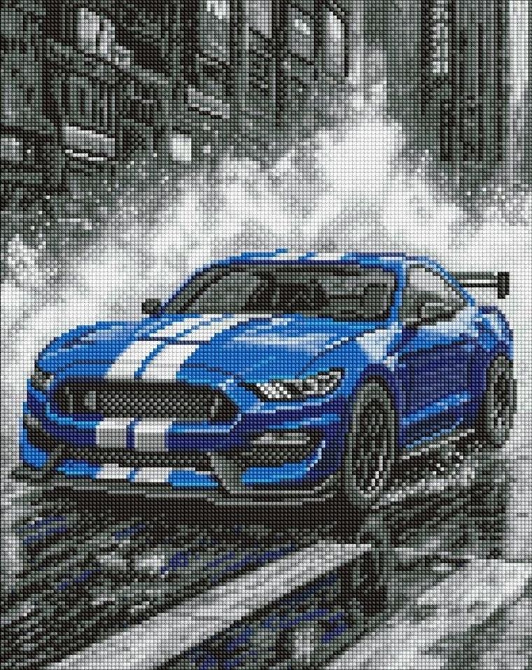 Ideyka, diamentowa mozaika, Niebieskie wyścigi, 40-50 cm