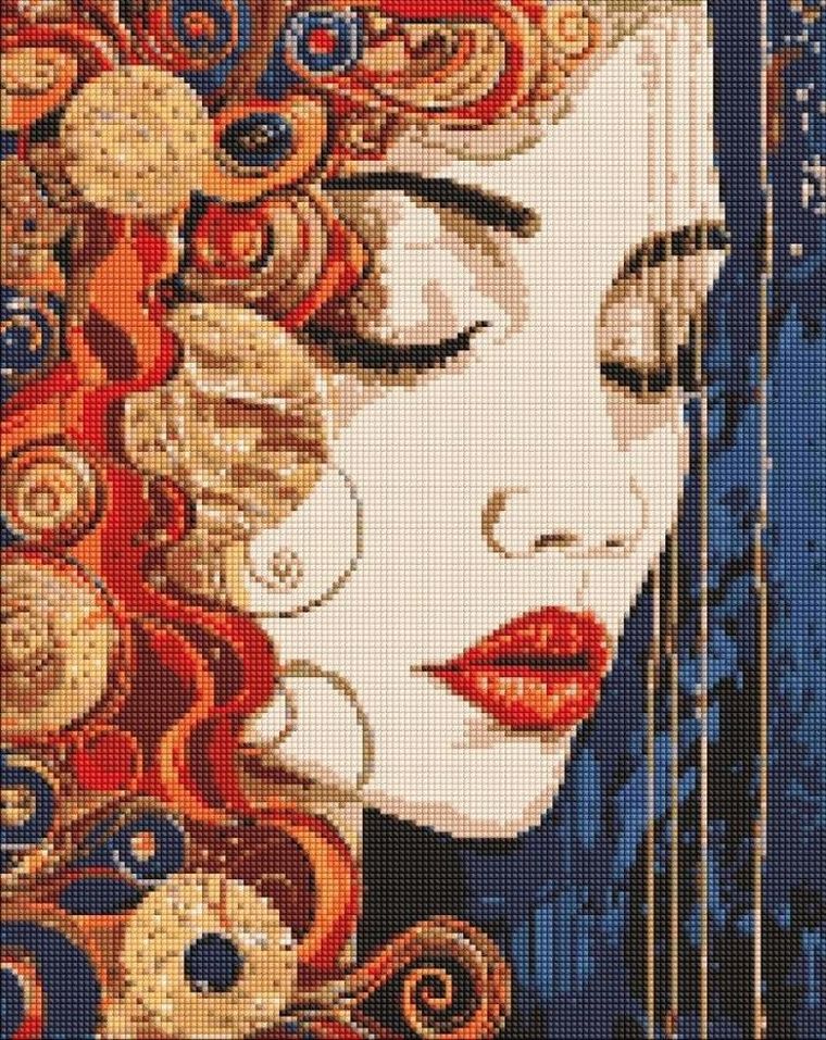 Ideyka, diamentowa mozaika, Piękna dziewczyna, 40-50 cm