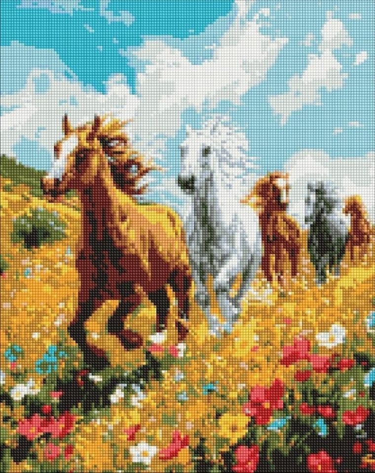 Ideyka, diamentowa mozaika, Polowa harmonia, 40-50 cm