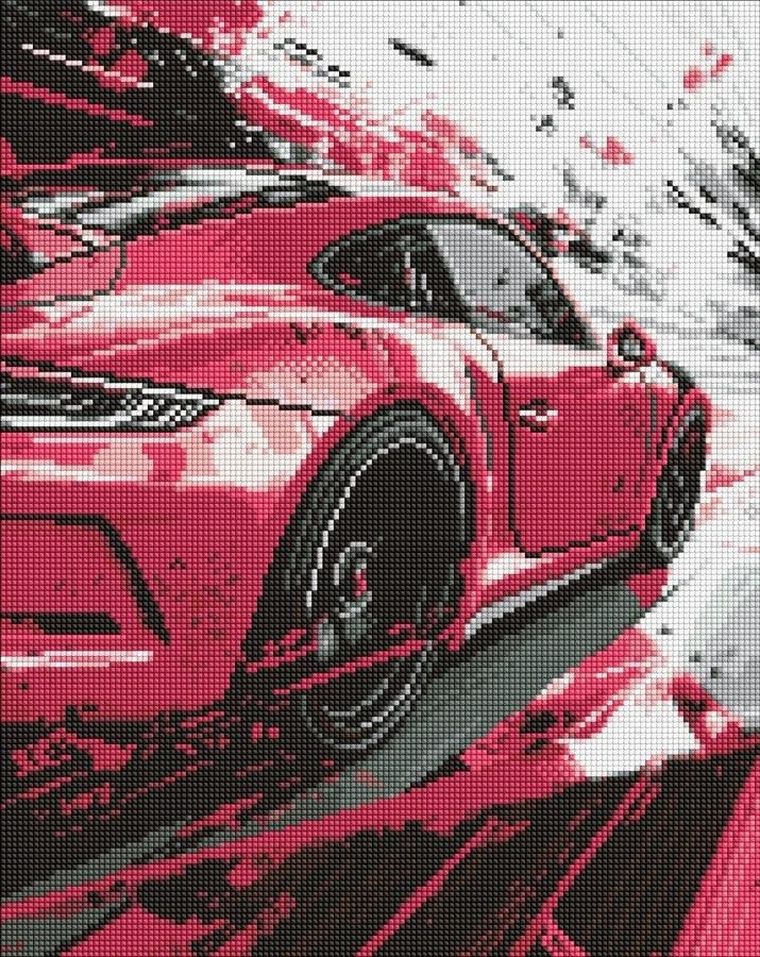 Ideyka, diamentowa mozaika, Różowy styl, 40-50 cm