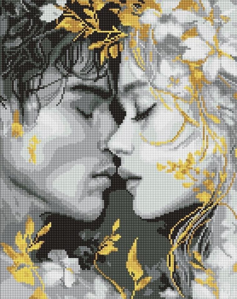 Ideyka, diamentowa mozaika, Spojrzenie ustami, 40-50 cm