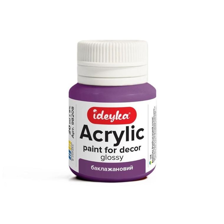 Ideyka, farba akrylowa, Bakłażan, 20 ml