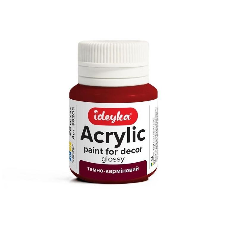 Ideyka, farba akrylowa, Ciemny karmin, 20 ml