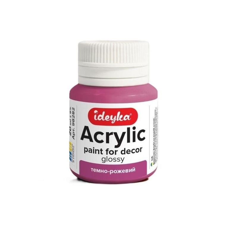 Ideyka, farba akrylowa, ciemny róż, 20 ml