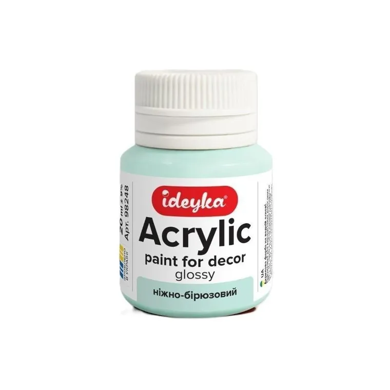 Ideyka, farba akrylowa, delikatny turkus, 20 ml