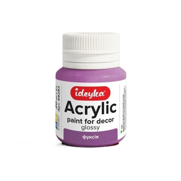 Ideyka, farba akrylowa, fuksja, 20 ml