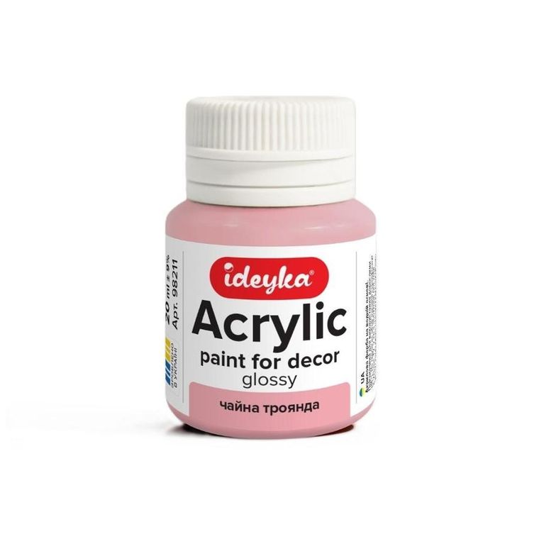 Ideyka, farba akrylowa, Herbaciana róża, 20 ml