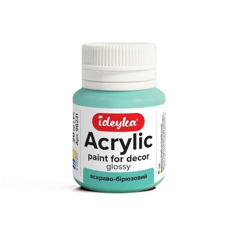 Ideyka, farba akrylowa, jasny turkus, 20 ml