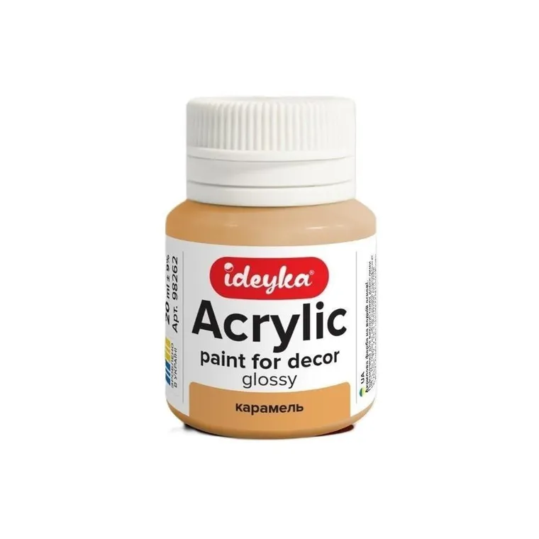 Ideyka, farba akrylowa, karmel, 20 ml