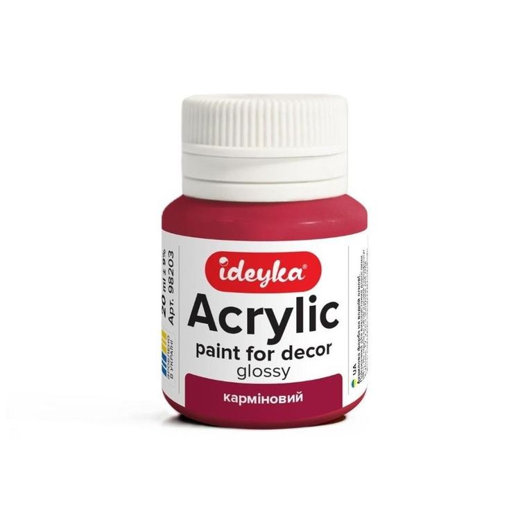 Ideyka, farba akrylowa, Karmin, 20 ml