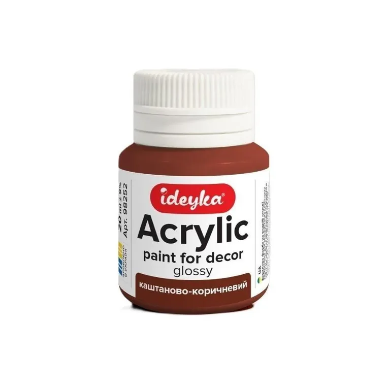 Ideyka, farba akrylowa, kasztanowy brąz, 20 ml