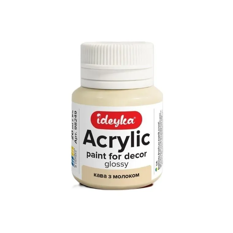 Ideyka, farba akrylowa, kawa z mlekiem, 20 ml