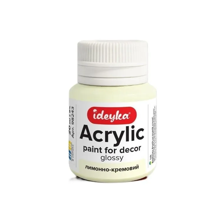 Ideyka, farba akrylowa, krem cytrynowy, 20 ml