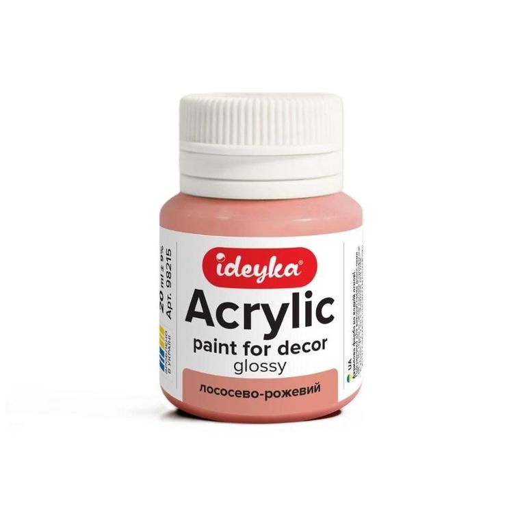 Ideyka, farba akrylowa, łososiowo-różowy, 20 ml