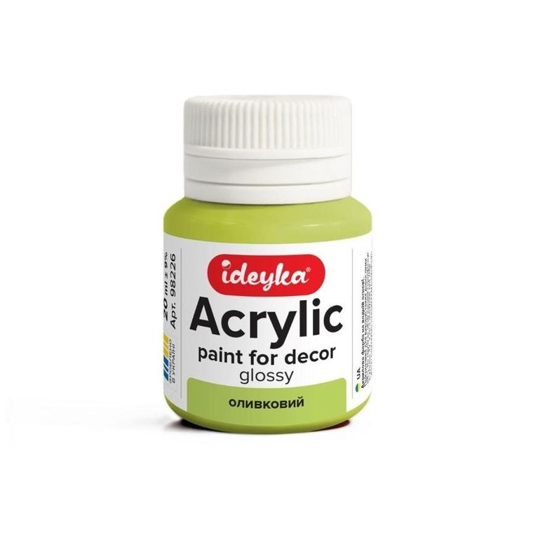 Ideyka, farba akrylowa, oliwkowa, 20 ml