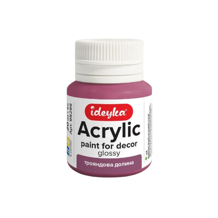 Ideyka, farba akrylowa, różowa dolina, 20 ml