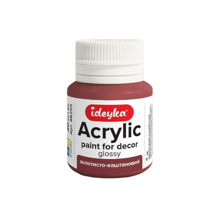 Ideyka, farba akrylowa, złoty kasztan, 20 ml